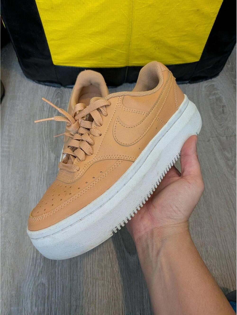Nike Shoes Womens Size 7.5 Beige Court Vision Alta Platform Sneaker Casual